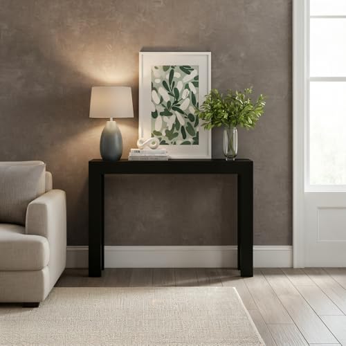 Plank+Beam Modern Console Table, 46 Inch, Black | Non-Toxic Finishes, Versatile Design, Modern Design, Easy Assembly, Modern Style, Quick Setup, Solid Wood - color: Black, size: 46 Inch
