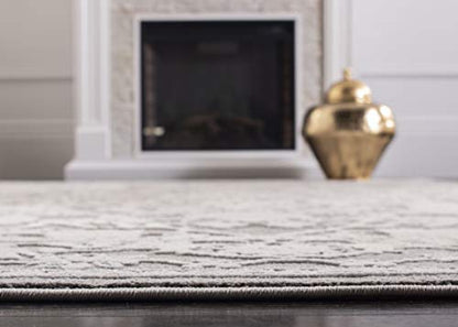 SAFAVIEH Reflection Collection Runner Rug - 2'3" x 6', Dark Grey & Cream, Non-Shedding & Easy Cleaning, Ideal for Living Room, Bedroom (RFT665B) - color: Dark Grey/Cream, size: 2'3" x 6' (Runner)