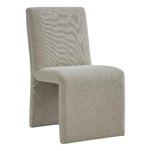 Modway Emory Fabric Slipper Dining Chair in Linen – Upholstered Armless Dining Side Chair – Versatile Modern Accent Chair or Vanity Chair - color: Linen