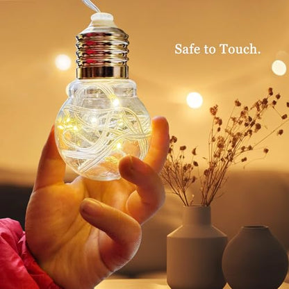 Wishing Ball Curtain Lights LED Window Hanging Lights with Remote, USB Powered Twinkle Globe Fairy String Lights for Wedding Party Bedroom Christmas Indoor Outdoor Decoration (Warm White)