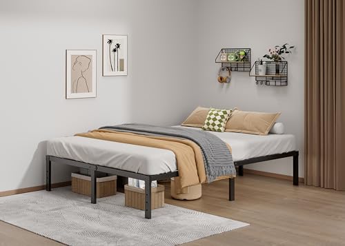 LUMUNANCE Metal Bed Frame Full Size - 14 Inch Heavy-Duty Full Platform Bed Frame No Box Spring Needed, Easy Assembly, Noise-Free, Sturdy Mattress Foundation, Underbed Storage Space - size: Full, style: 14 Inch