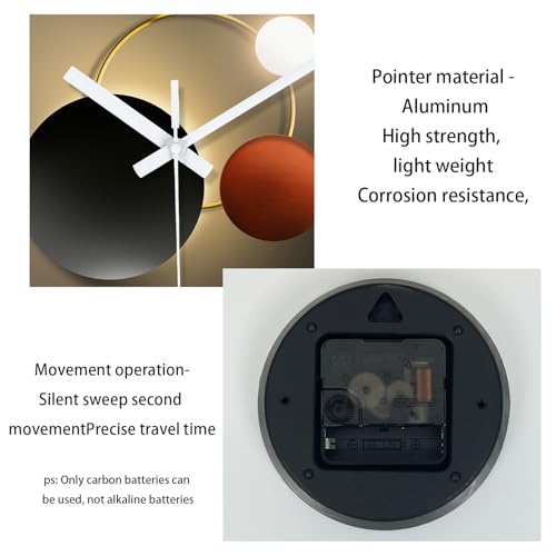XNM Round Wall Clocks Battery Operated 14 Inch | Analog Battery Clock for Living Room Bedroom Kitchen Office Modern Analog Wall Clock Non Ticking - color: Black1, size: 14 Inch
