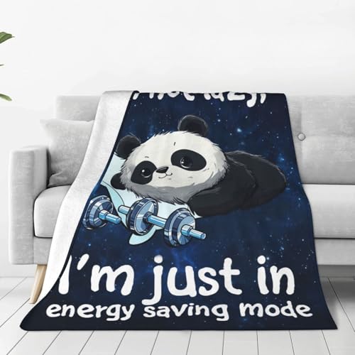 Panda Blanket Funny Pandas Decor Animal Print Throw Blanket Gifts for Girls Boys Super Warm Soft Plush Lightweight Fleece Flannel Winter Bedding Blankets for Kids Adults Women Men 80"X60" - color: Funny Panda Blanket, size: 60"x80"
