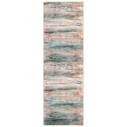 KOZYFLY Modern Abstract Kitchen Runner Rug, 2x6 Washable Rug Runner Non-Slip Soft Hallway Runner Rugs, Green Print Carpet Runner for Entryway Bathroom Laundry Room Foyer - color: Green/Turquoise, size: 2' x 6' (Runner)