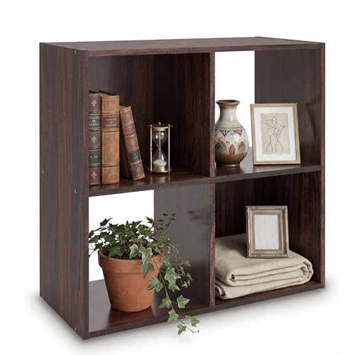 Signature Design by Ashley Glosmount 4 Cube Storage Organizer, Compact Freestanding, Cherry/Light Brown, 24''W x 12''D x 24''H, Engineered Wood (MDF/particleboard/plywood) and Decorative Laminate - color: Cherry/Light Brown, size: Four Cube