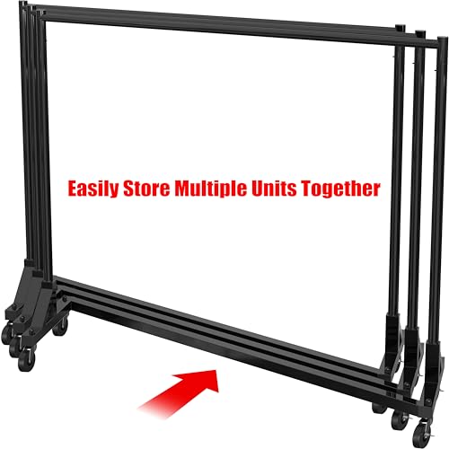 Simple Houseware Industrial Grade Z-Base Garment Rack, 63" W/500Lb, Black - color: Black