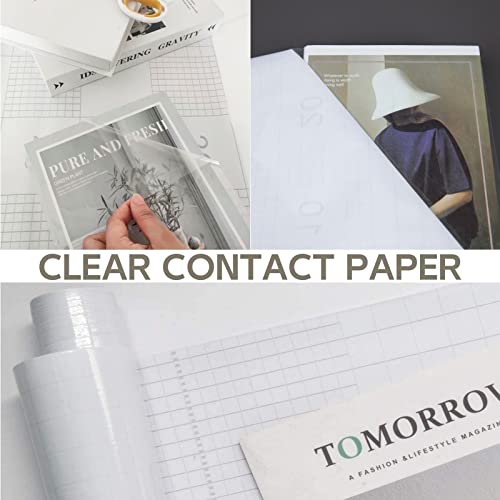 Clear Contact Paper Oil Proof Waterproof Wallpaper for Kitchen Backsplash | Self Adhesive Vinyl Film High Temperature Resistant Transparent Removable Paper for Cupboard Doors Wall Kitchen 11.8In*118In - size: 11.8"W x 118"L