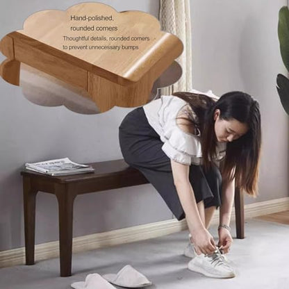 Narrow Noodle Bench Entryway Wood Bench Farmhouse Dining Table Bench Wooden Bench with Armless Design End of Bed Bench for Bedroom Dining Room Living Room Hallway(White,L-100cm/39.4in) - color: White, size: L-100cm/39.4in
