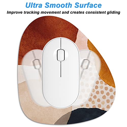 Rimilak Small Mouse Pad 6 x 7 Inch, Irregular Mini Mousepad, Abstract Stone | Non-Slip Rubber Base, Waterproof Compact Mouse Mat for Laptop Computer Wireless Mouse Keyboard Home Office Travel - color: Abstract Stone, size: 7L x 6W inches
