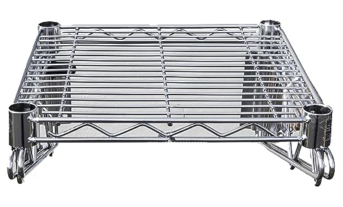 Heavy Duty Chrome Wire Storage Wall Shelf (24" x 24") - size: 24" x 24"