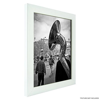 Craig Frames 23247812 Picture Frame 7-Piece Wall Set, White Frames, White Display Mats - color: 622FSET01S07Z White Frame Set