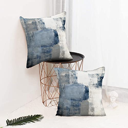 Throw Pillow Covers for Couch, 16x16 Inch, Set of 2, Grey Blue | Decorative Throw Pillow Covers Cushion Covers for Couch Bedroom Sofa Living Room - color: Grey Blue, size: 16" x 16" (Pack of 2)