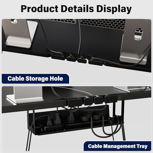 Electric Standing Desk, 63 x 30 Inch, Classic Black | Extra Large Desktop, Adjustable Height, Sit to Stand, Home Office Workstation, Supports Dual & Triple Monitor - color: Classic Black