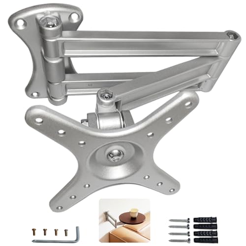Side Table Bedroom Wall Shelf Brackets,Extendable and Foldable | 360 degree rotation,adjustable angle,sturdy aluminum alloy,space saving,DIY unique coffee table,side table living room etc