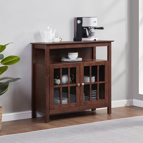 Convenience Concepts Big Sur Highboy TV Stand 36" - Modern Entertainment Center For TVs up to 40", Storage Cabinet for Dining, Living Room, & Entryway, Console Hall Table with Shelves, Espresso - color: Espresso