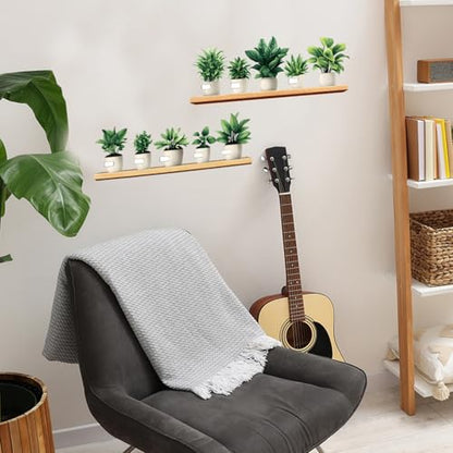Green Plant Wall Decals 3D Bonsai Tropical Betterfly Wall Sticker Creative Vinyl Peel and Stick Removable Wall Art Decor for Living Room Bedroom Home Office (Green Plant 2) - style: Green Plant 2