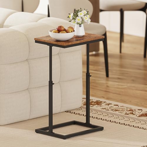 TUTOTAK End Table, Side Table, Tall Couch Table, Sofa Table | for Living Room, Bedroom, Brown TB01BB083P - color: Brown, size: 1 Pack, style: Large
