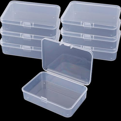 1pcs Transparent Plastic Storage Box Rectangular Dustproof Boxes Desktop Drawer Organizer Container for Home (M,9.5 * 6.5 * 2.5cm) - color: M,9.5*6.5*2.5cm