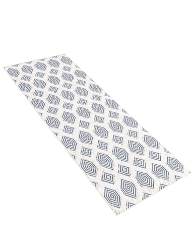 Rugs.com - Sabrina Soto Casa Rug – 6 Ft Runner Navy Blue Cotton Textured Runner – Ideal for Hallways, Entryways, and Kitchens - color: Navy Blue, size: 2'3" x 6' (Runner)