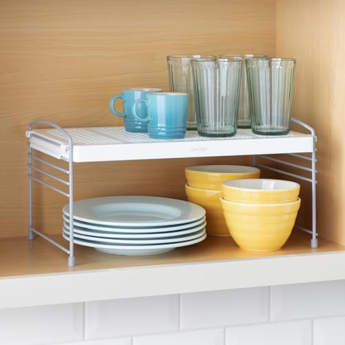 YouCopia Adjustable-Height UpSpace Shelf, Shelf Riser for Vertical Kitchen Cabinet and Pantry Organization, 9.0” D x 16.0” W x 7.7” H