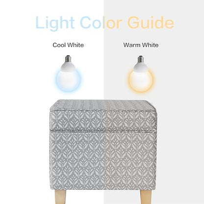 HomePop 18" Classic Square Storage Ottoman - Light Grey Print - color: Light Grey