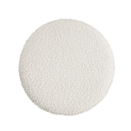 HomePop 17" Organic Shape Ottoman - Cream Boucle - color: Cream Boucle