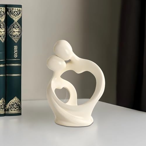 Abstract Bookshelf Decor, Resin Art Sculptures for Living Room, Home and Office, Nordic Style Wedding Gifts, Minimalist Shelf Accent, Available in Beige and Gray, Different Poses for Display