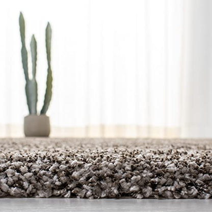 SAFAVIEH Milan Shag Collection Runner Rug - 2' x 6', Grey, Solid Design, Non-Shedding & Easy to Clean, Plush Thick Pile, Ideal for Hallway, Foyer, Bedroom (SG180-8080) - color: Grey, size: 2' x 6' (Runner)