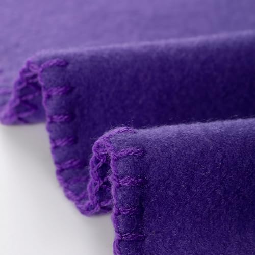 CAI TENG Fleece Throw Blanket Pack of 6 Blankets Bulk for Couch Bed 50x60 Kids Blanket Polar Fleece Fabric Soft Cozy Travel Blankets Lightweight Small Throws Baby Wedding Gifts Yard Purple - color: Purple