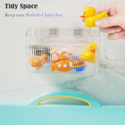 Lae Nuvole Adhesive Cabinet Door Organizer, 2 Pack Wall Shower Caddy, Clear | 4 Adhesive Straps, No Drill Wall Mount, Renter Friendly, BPA-free Stackable; Fits Bathroom, Kitchen, Apartment, Pantry, RVs - color: Clear