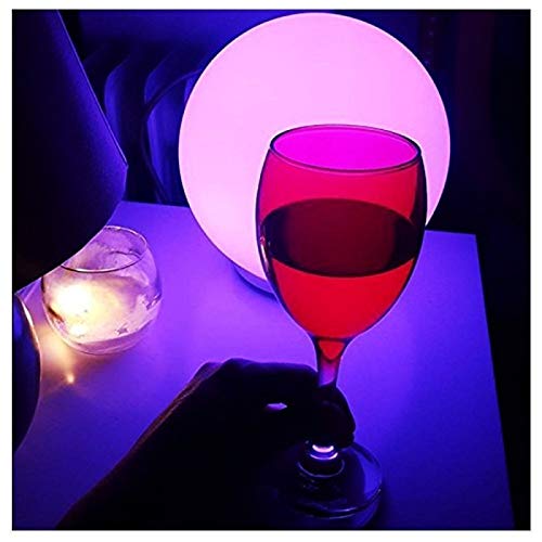 Mr.Go 8-inch Ultra-Fun LED Glowing Ball Light w/Remote, RGB Color Changing Globe Mood Lamp, 16 Colors 8 Brightness 4 Lighting Modes, Waterproof, Rechargeable & AC Adapter Power, Stunning Light Orb - color: Ball 8"