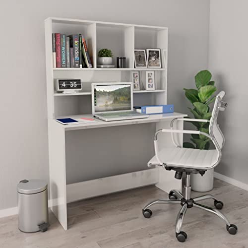 Armoire Desk, High Gloss White, Compact, Diamond, Acrylic, Brushed - color: High Gloss White, size: Compact