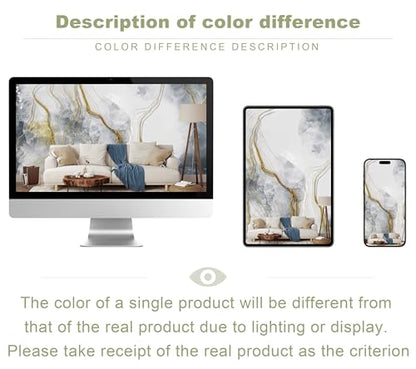 Abstract Grey Marble Wallpaper Large Abstract Gold Wall Mural | 151"x96", for Bedroom Living Room Bathroom, Textured Fabric, Not Peel and Stick - color: Mural 09, size: 151" x 96"