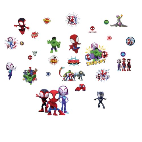 Superhero Wall Decals, Peel and Stick Removable Wall Stickers for Bedroom Party Decor, 80×30cm Comic Hero Wall Art Decorations