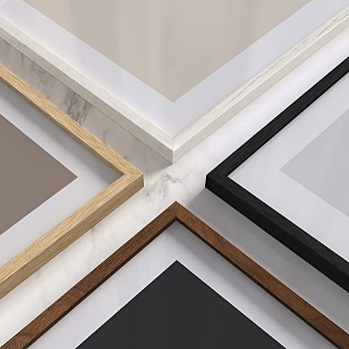 HAUS AND HUES 6x8 Natural Oak Wooden Picture Frame - Set of 15 6x8 Poster Frame - Premium Oak, Vertical Hang, Shatterproof Plexiglass - Ideal for Home, Room, Office (6x8-inch, Natural, Set of 15) - color: Beige Oak, size: 6x8 in, style: Set of 15