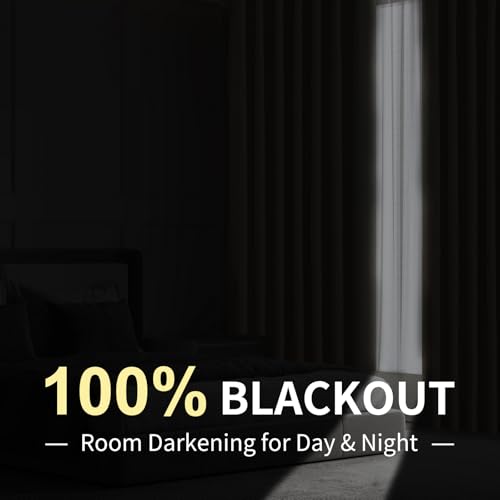 CUCRAF 100% Blackout Window Curtains 84 inches Long 2 Panels Set, Faux Linen Look Thermal Insulated Grommet Drapes, Room Darkening Curtain for Bedroom Living Room(W52 x L84 Inch, Grey) - color: Grey, size: 52"W x 84"L (Pack of 2)