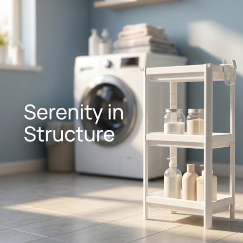 Bathroom Tower Shelf, White Plastic Freestanding Storage Rack, Narrow Standing Shelf Unit for Bathroom Kitchen Bedroom(3 Layers) - size: 3 Layers