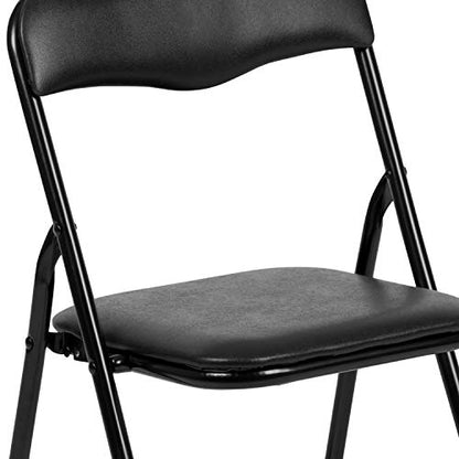 Flash Furniture Mindy Kids 3-Piece Folding Table and Chairs Set for Daycare and Classrooms, Children's Activity Table and Chairs Set, Black - color: Black, size: 3 Piece Set