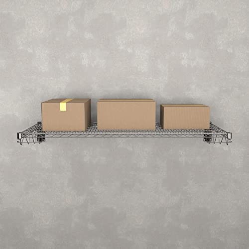 24" x 60" Chrome Wire Wall Mount Shelf - color: Chrome, size: 24" x 60"