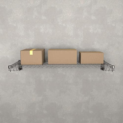 24" x 60" Chrome Wire Wall Mount Shelf - color: Chrome, size: 24" x 60"