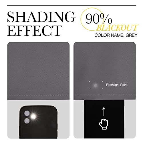 NICETOWN Thermal Insulated Grommet Blackout Curtains for Bedroom (2 Panels, W42 x L63 -Inch, Grey) - color: Grey, size: 42"W x 63"L (Pack of 2)