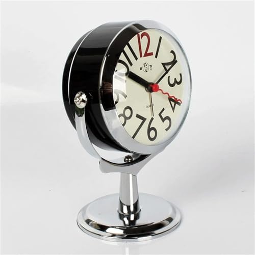 Office Desktop Alarm Clock Small Rotated Clock Student Simple Lovely Clock Mini Mute Bedside Bedroom Luminous Clock-D-One Size - color: D