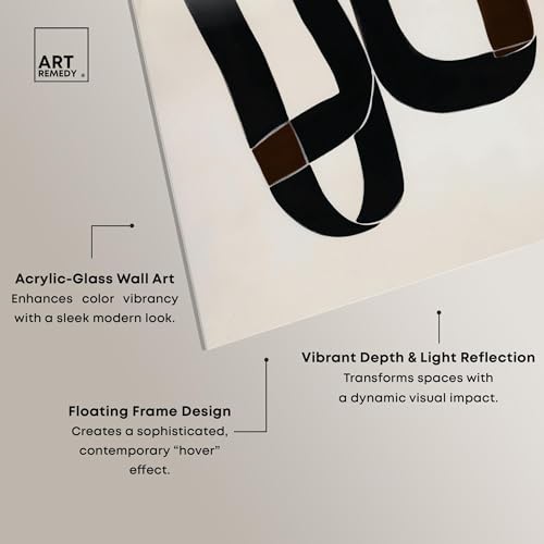The Buckle I Acrylic Print Black Minimalist Art by Art Remedy, Ready to Hang, 10 x 15 - size: 15"L x 10"W