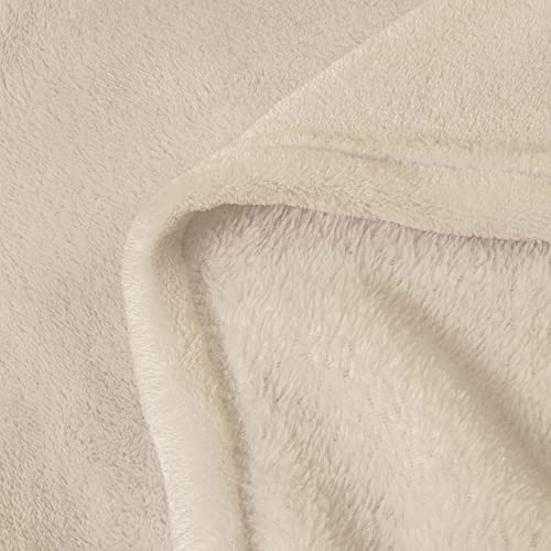 BEDELITE Fleece Blanket Soft Plush Twin Size Blanket Beige 60"x80" | Ultra Soft Fleece, Plush Microfiber, Lightweight Warmth, All Season Comfort, Fade Resistant, Machine Washable, Couch Sofa Bed - color: Beige, size: Twin(60"x80")