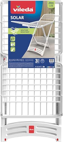 Vileda Clothes Airer, White, 55 x 18 x 126 cm - size: 55 x 18 x 126 cm