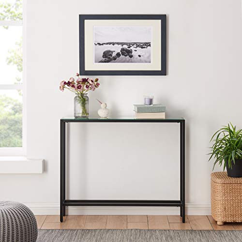 SEI FURNITURE Darrin Narrow console table, Black - color: Black