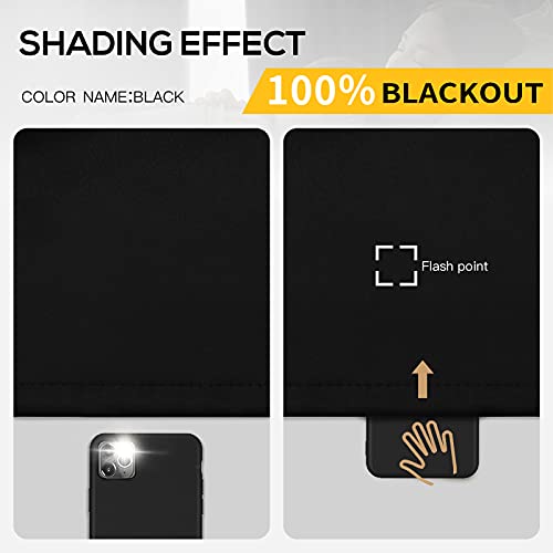 Yakamok Black Blackout Curtains 72 inches Long for Bedroom 38" Wide 2-Panel | Thermal Insulated Window Treatment Total Blocking Panels with Black Liner for Living Room/Dining Room/Kids Room Grommet Top - color: Black, size: 38"W x 72"L (Pack of 2)