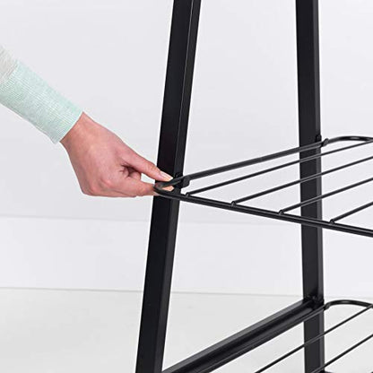 Brabantia - Linn Clothes Rack - Multi-Functional - Space Saver - Adjustable Shelves - Wardrobe Hanging - Drying Rack - Freestanding - Stable - Black - Large - color: Black, size: Large