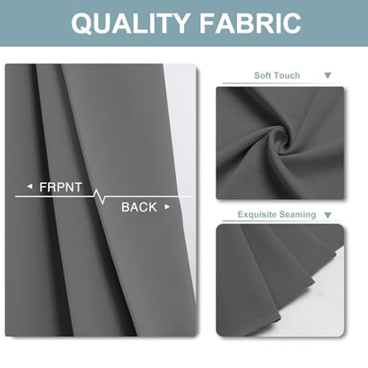 ChrisDowa Blackout Curtains for Bedroom and Living Room 40 Inches Long | 2 Panels Set, Thermal Insulated, Light Blocking, Room Darkening, Grommet, Window Treatment Drapes, Grey, 29 x 40 Inch - color: Grey, size: 29"W x 40"L (Pack of 2)