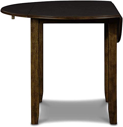 New Classic Furniture Gia 3-Piece Drop Leaf Dining Table Set with 2 Chairs, 42-Inch, Brown - color: Brown, size: Dining Set